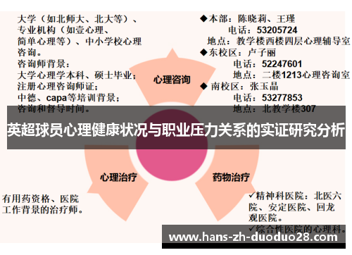 英超球员心理健康状况与职业压力关系的实证研究分析